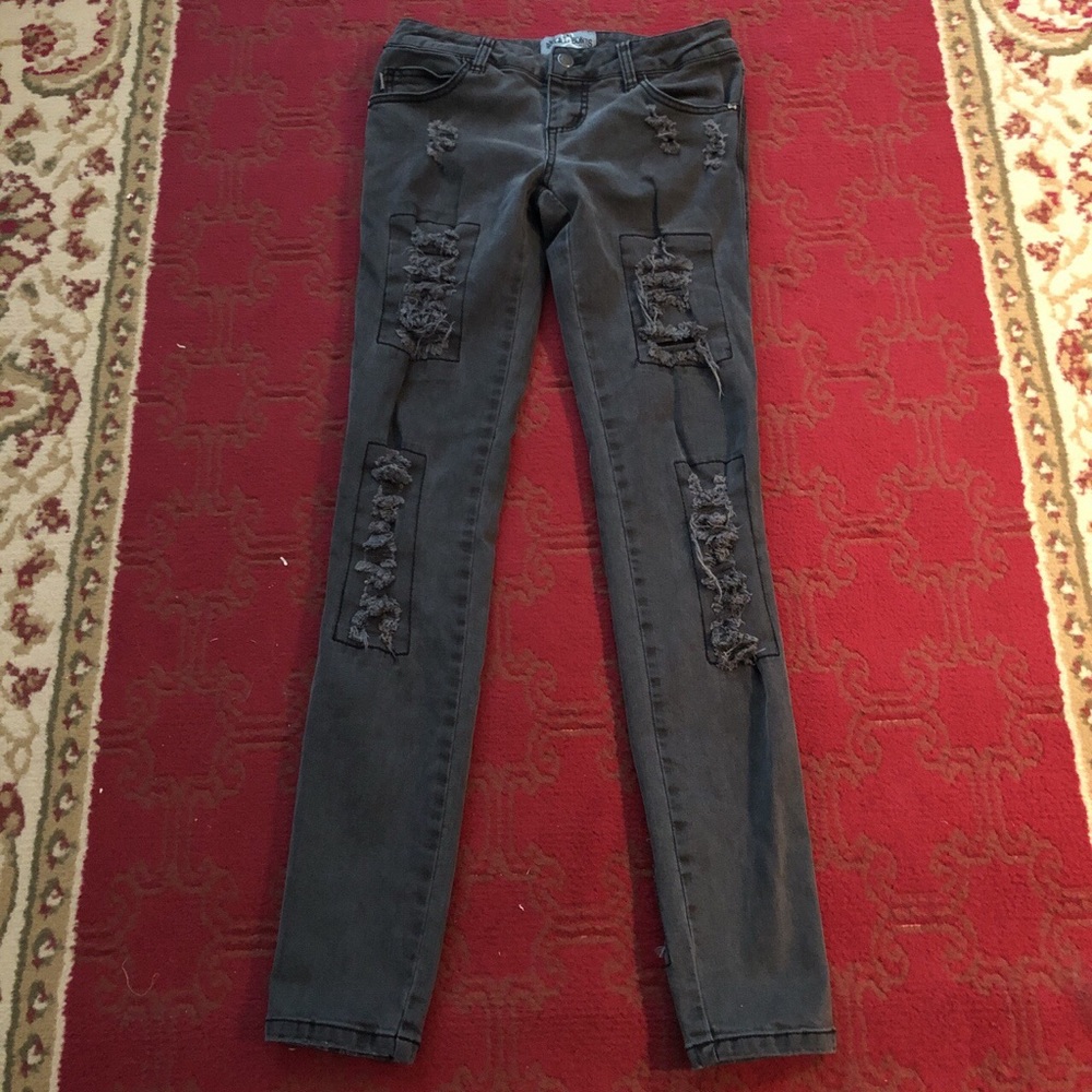 Royal Bones Distressed Skinny Jeans